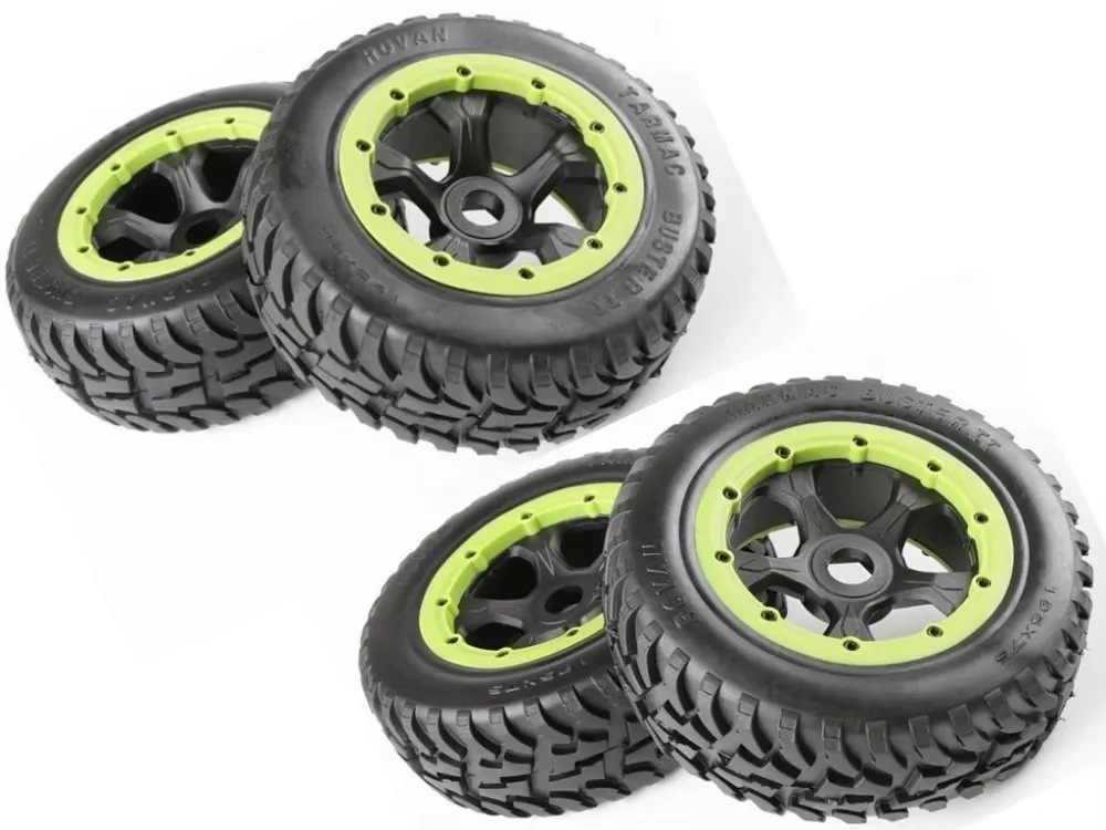 新しいタイヤパターン強力なグリップオンロードホイールアセンブリ 1/5 HPI KM ROFUN BAJA 5T 5SC