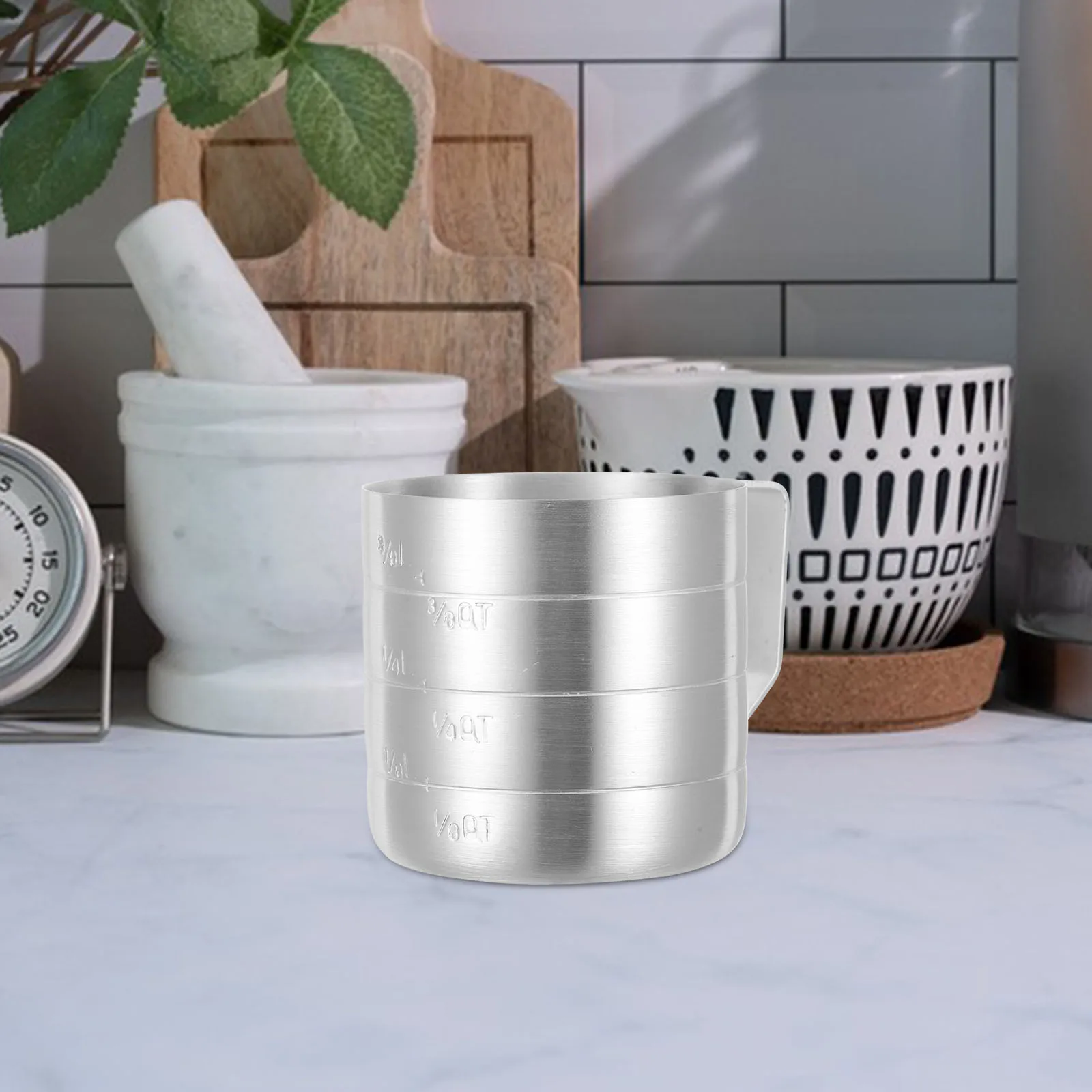 

1PC Aluminum Measuring Cup 500ml Thickened Kitchen Baking Tool Precise Measurement Comfortable Handle Wear Resistant Home Hotel