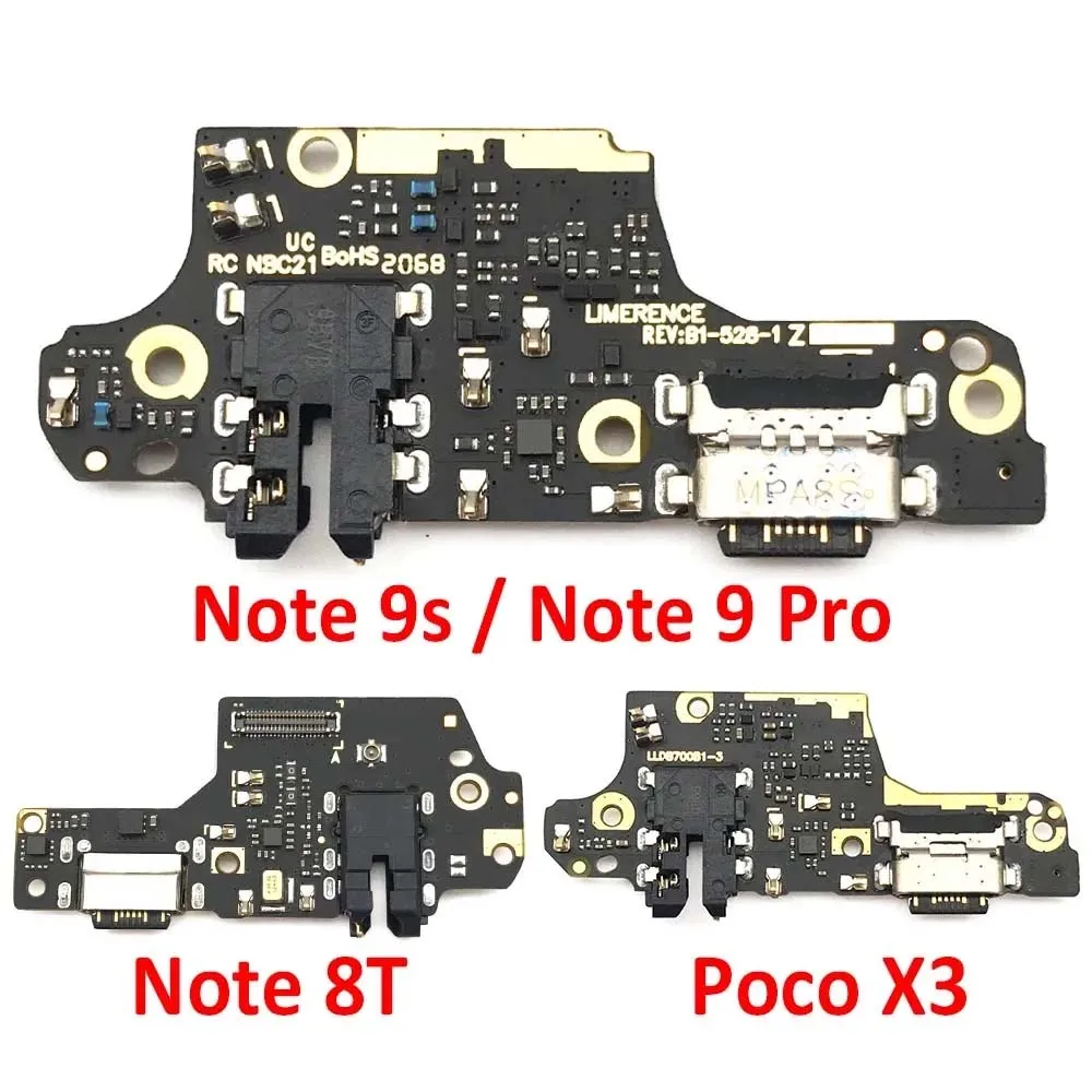 New USB Charger Charging Port  For Xiaomi Poco X3 Pro / Redmi Note 8T 9S 9 Pro Dock Connector Microphone Board Flex Cable