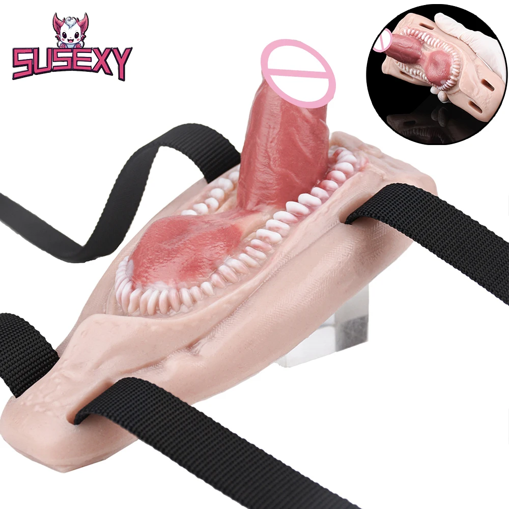 

SUSEXY Fantasy Grinder With Belt Wearable Dildo Teeth Design Anal Stimulate Vagina Prostate Massage Flirting Sex Toys For Adult