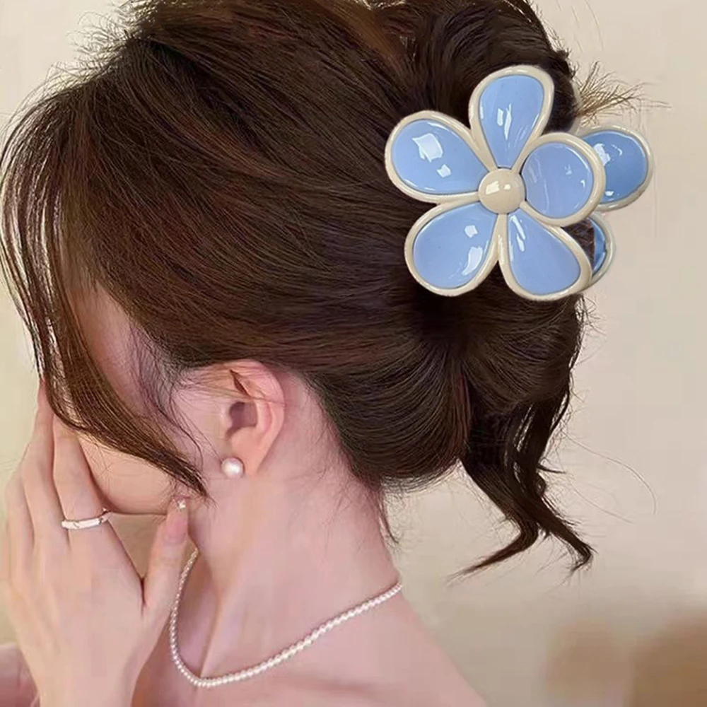 Jepit Rambut Bunga Modis Jepit Rambut Bunga Lucu Penjepit Kepiting Boho Liburan Jepit Rambut Bunga Matahari Hiasan Kepala Aksesori Rambut Wanita