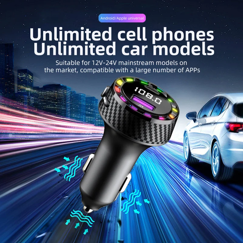 Neue 30 W PD Auto Ladegerät QC3.0 Schnelle Ladung Auto Zigarette Leichter Stecker 2 Port Auto Ladegerät Flash ladung mit Digital Display 2025