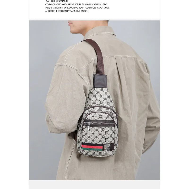 Men Multifunction Crossbody Bag Casual Canvas Shoulder Messenger Chest Bag Handbag With Earphone Hole For Daily Travel