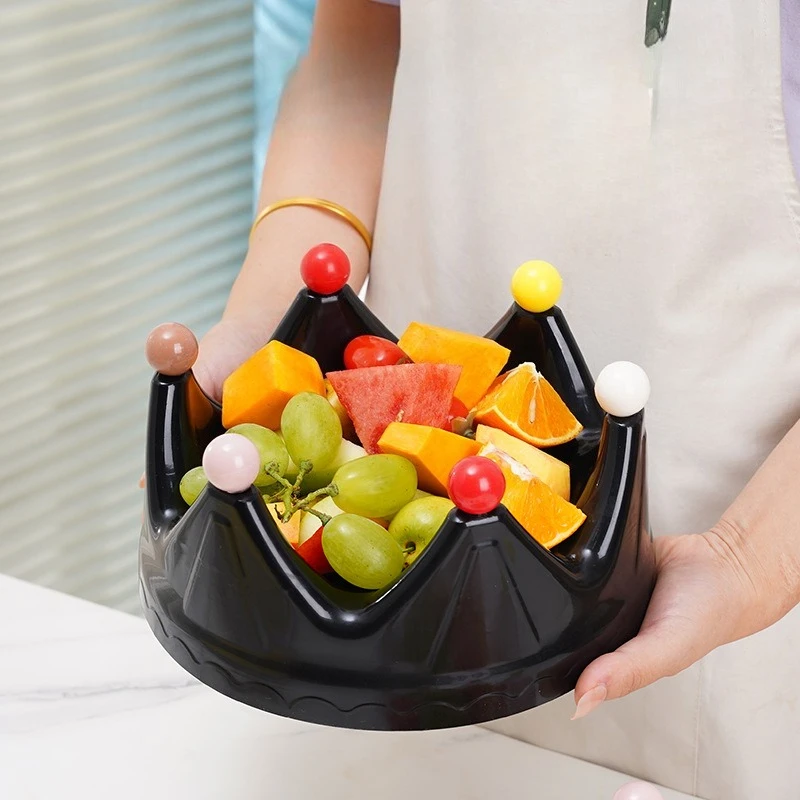 

Simple Style Crown Fruit Plate High-looking Candy Plate for Home Living Room