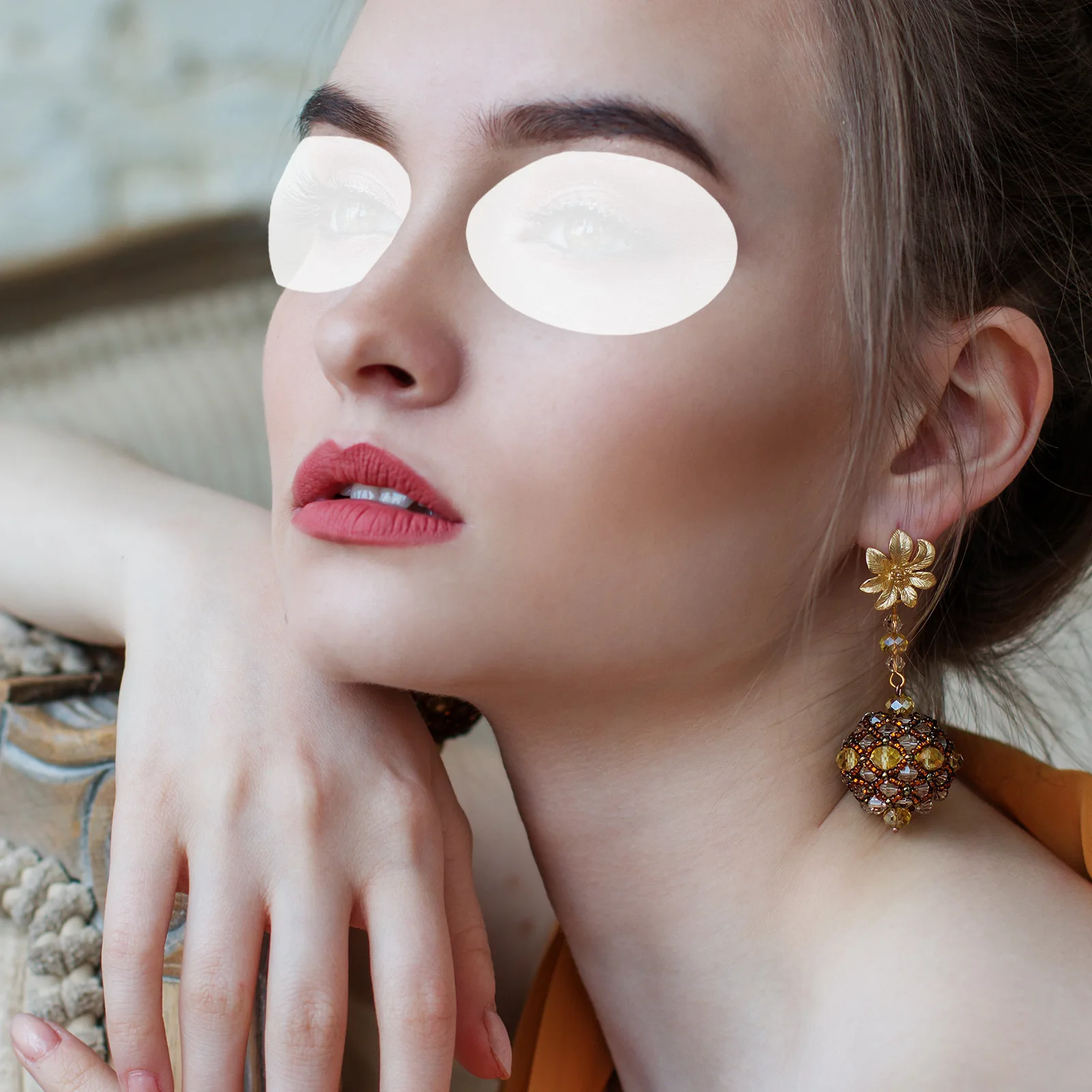 1000 Uds. Papel para máscara de ojos no tejido uso único cuidado de la piel pequeño portátil sin sustancias nocivas papel para ojos de una sola vez