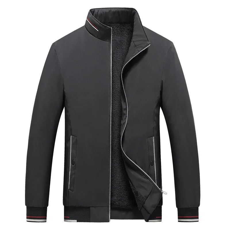 

New Coat Men's Autumn And Winter Fleece Thickened Jacket Men's Casual Stand-up Collar Men's Versatile Jacket Top
