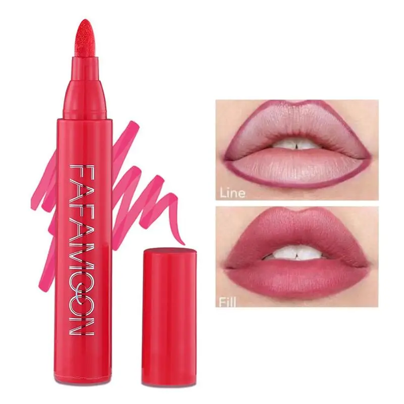 1pcs Lip Liner Marker Pen Hydrating Waterproof Lip Stain Long Lasting Colour Matte Lipstick Contour Pen With A Natural Effect