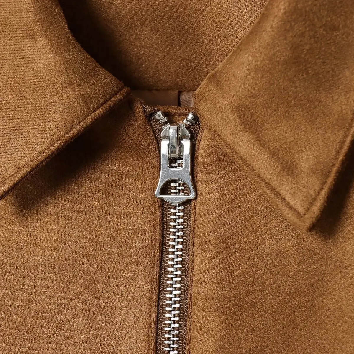 Faionable Leather Jaet Dames Ort Bovenkleding Veelzijdig Sle Warm Polyester Stof Lange Sve Ritssluiting Geen Hoed