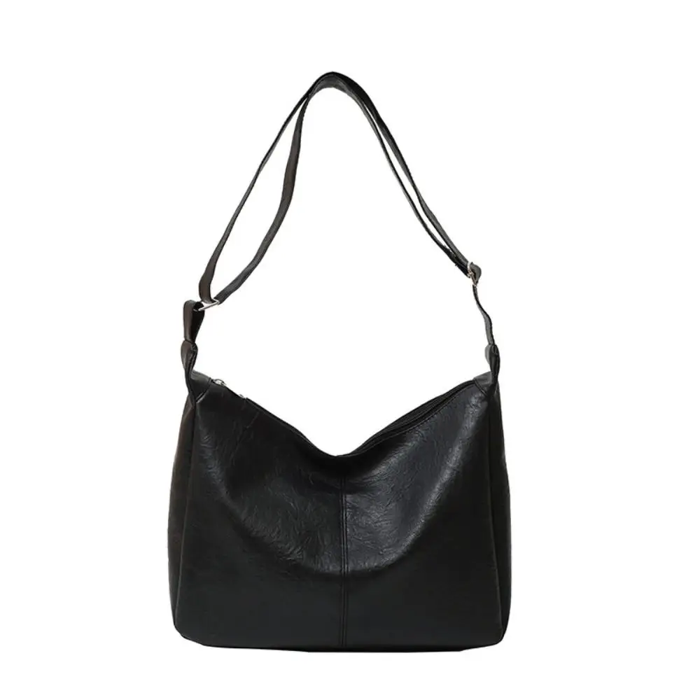 Bolsa de ombro versátil de couro pu estilo coreano grande capacidade cor sólida bolsa crossbody bolsa feminina de luxo