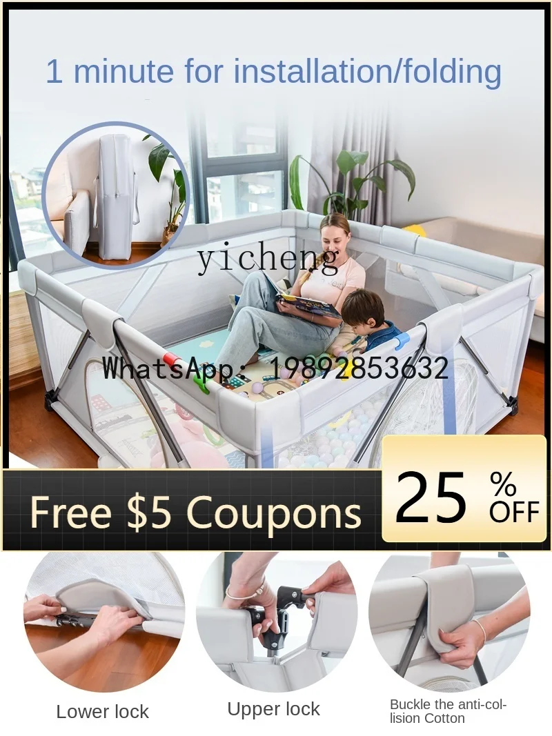 WL   Foldable Game  Indoor Safety Protection Toddler Fence Home Ground Climbing Mat
