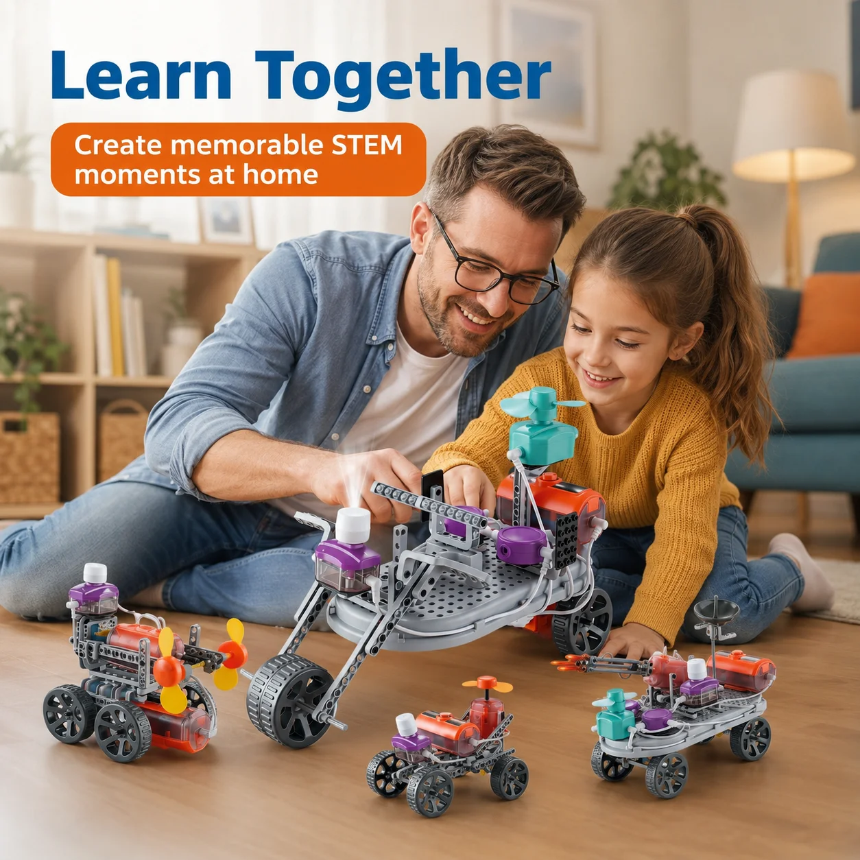 50-in-1-stem-circuit-building-kit-192pcs-electric-motor-car-engineering-toy-for-kids