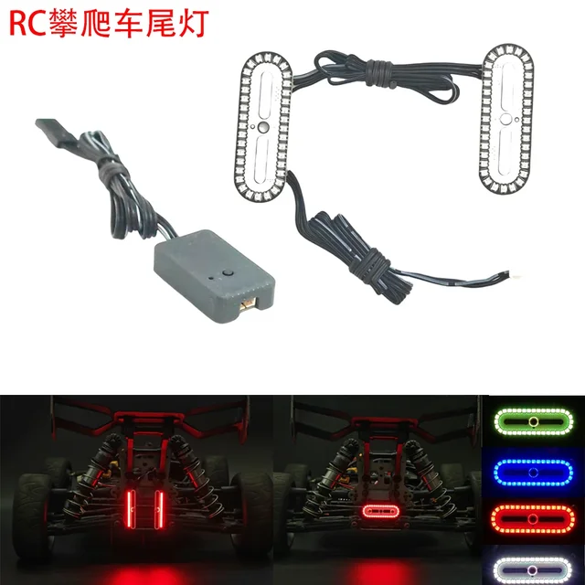 Wielofunkcyjna lampa tylna LED ze światłem stop do samochodów RC 1/10 typu Crawler Traxxas TRX4 Defender Bronco AXIAL SCX10 RC4WD D90