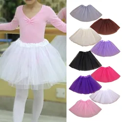 Moda Bambini Maglia Minigonne Ragazze Principessa Solido Bianco Danza Balletto Tutu Marca Vestito da festa Ragazza Faldas Gonna Abiti elastici