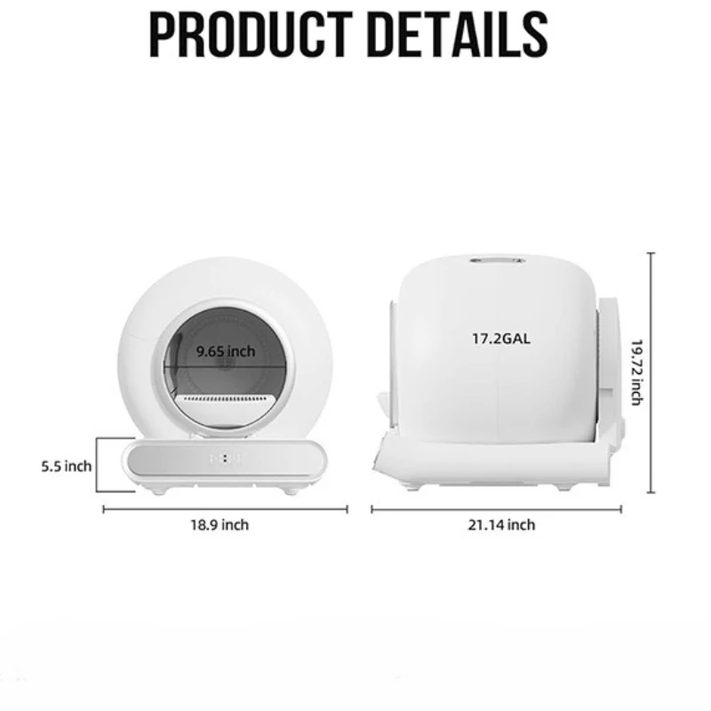 New Automatic Smart Cat Litter Box Automatic Cleaning and Deodorizing Cat Toilet Large Capacity Fully Enclosed Cat Litter Box view 6