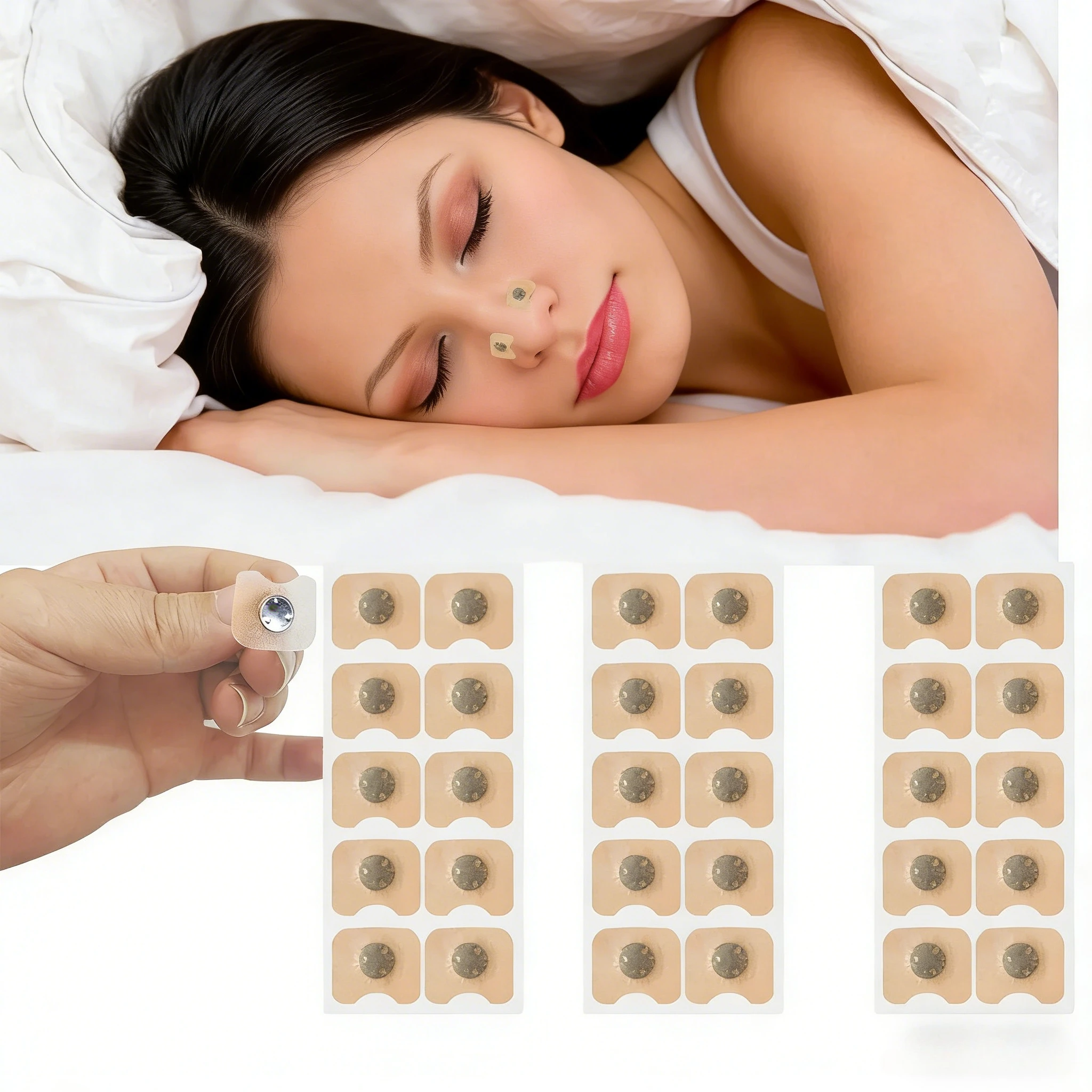 

30/60/90/120 шт. пластырей для носа: безопасные и комфортные, от храпа, для сна на всю ночь