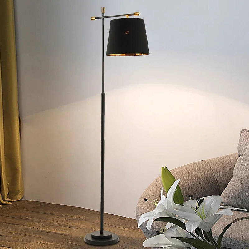 

Nordic living room Led Floor Lamp for rooms bedrooms Beside the sofa Cloth Lampshade Floor Standing Lamp hotel decoration lamp