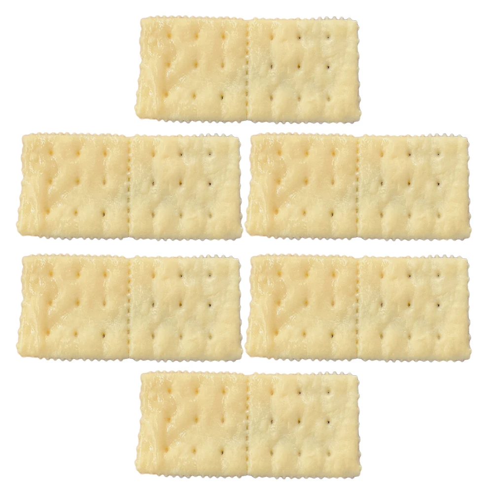 

6 Pcs Simulation Biscuits Realistic Fake Food Cookies Decorations Educational Montessori Toys Cookie Models Assorted Props