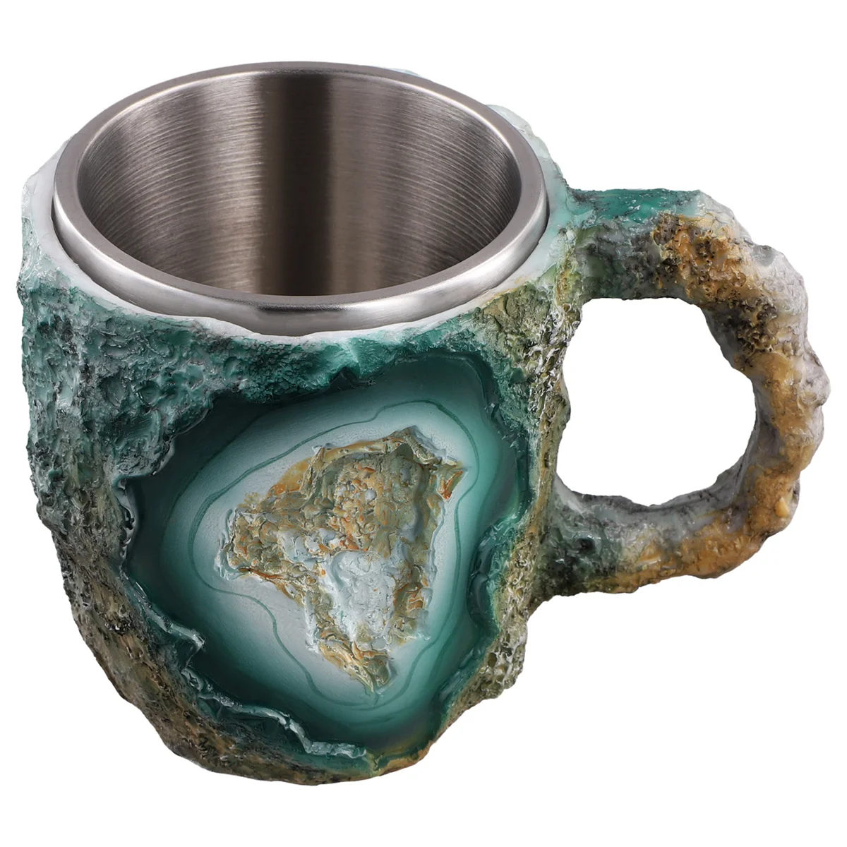 

HHTL Elegant Luxury Mineral Crystal Coffee Mug,Colorful Crystal Mug Translucent Coffee Mug, for Home Office Coffee Mugs,A