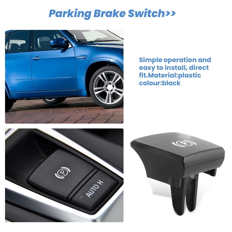 Car Parking Brake Hand Brake P Button Switch Cover For BMW X5 E70 2006-2013 X6 E71 2008-2014