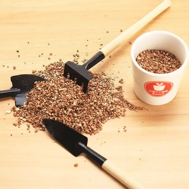 미니 원예 포팅 도구 나무 손잡이 삽 꽃 갈퀴 스페이드 해변 토양 특종 성장 가정용 식물 소나무 토양 삽