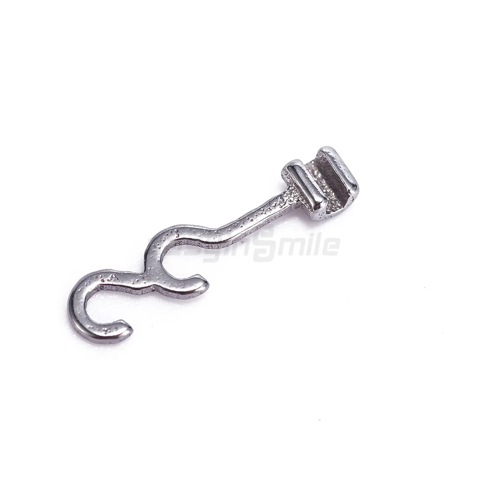 EASYINSMILE 10Pcs Dental Orthodontic Crimpable Hooks Sliding/Spiral Cross/Double Tube Ortho Accessory Material