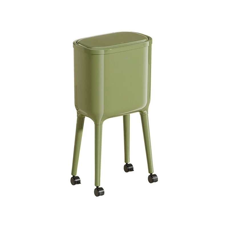 For No Bending High-footed Trash Can, Kitchen Household High-end Feeling, Living Room Light Luxury Large-capacity