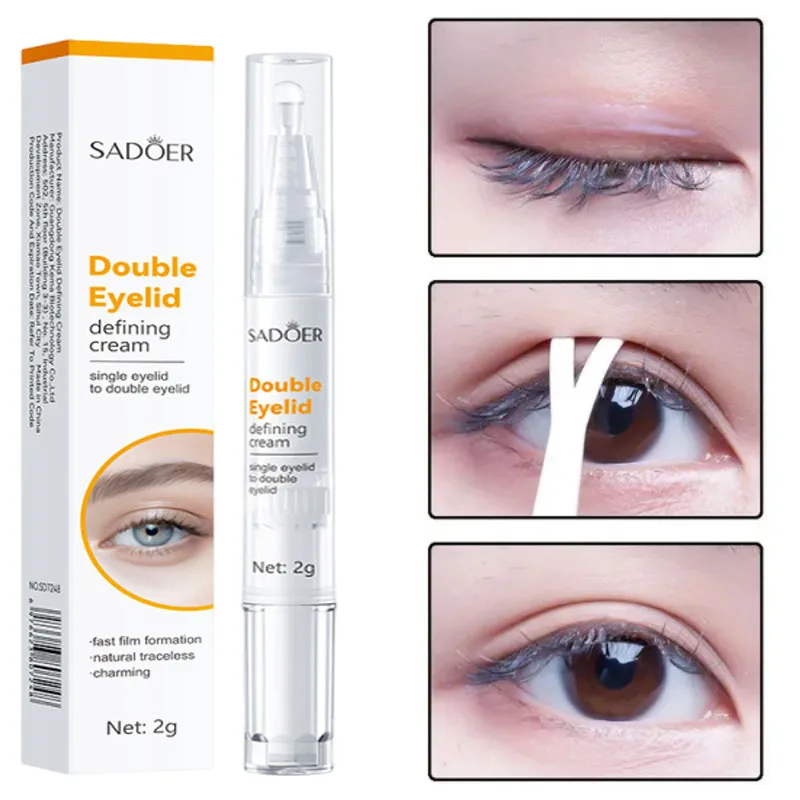 Doppelte Augenlid-Formungscreme, Lift-Augen-Styling-Werkzeug, Make-up, langlebig, unsichtbar, wasserdicht, einzeln bis doppelt, natürliches großes Auge