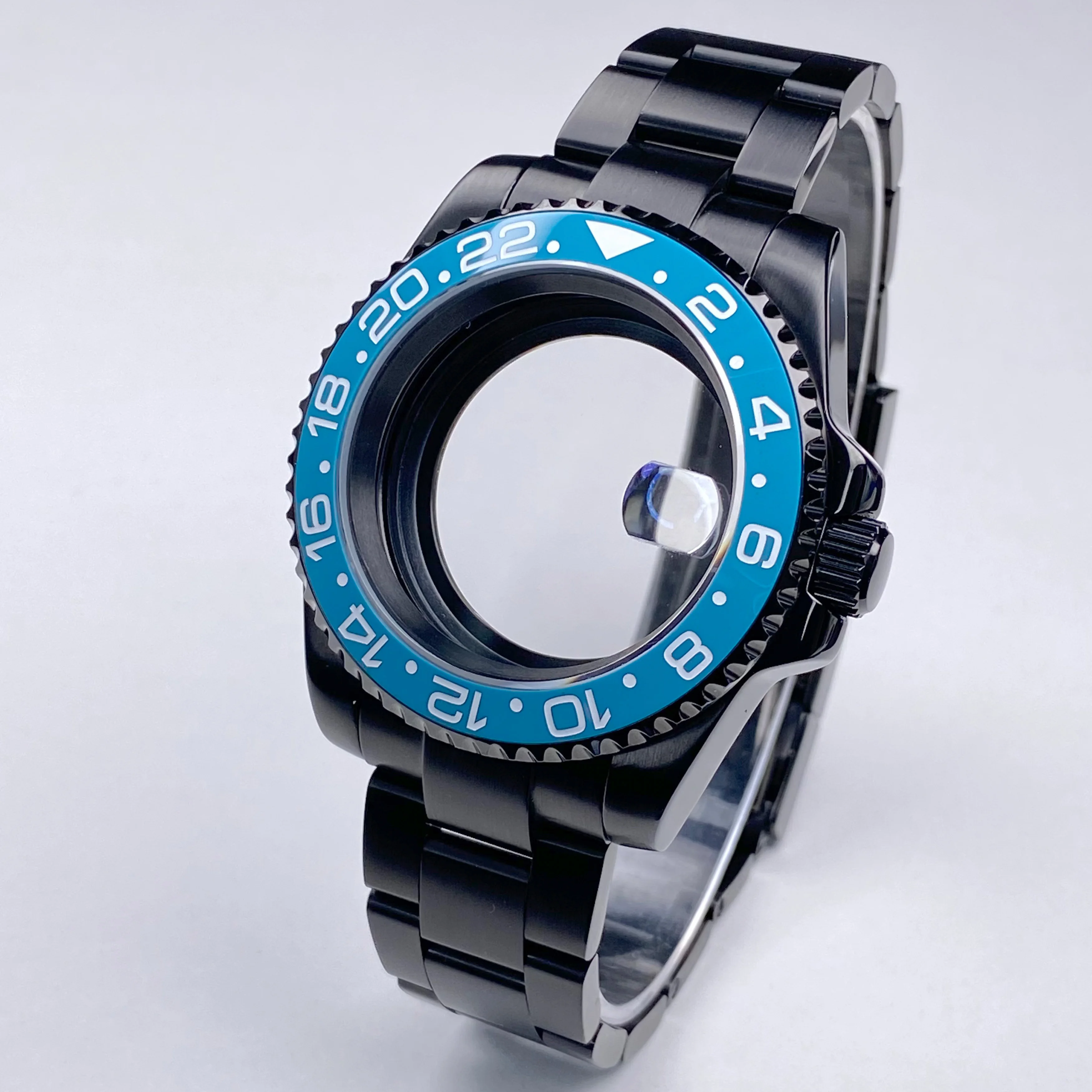 Корпус часов NH35 40 мм, 120 кликов для Seiko mod, запасные части, сапфировое стекло, корпус из нержавеющей стали 316L GMT, подходит для механизма NH35