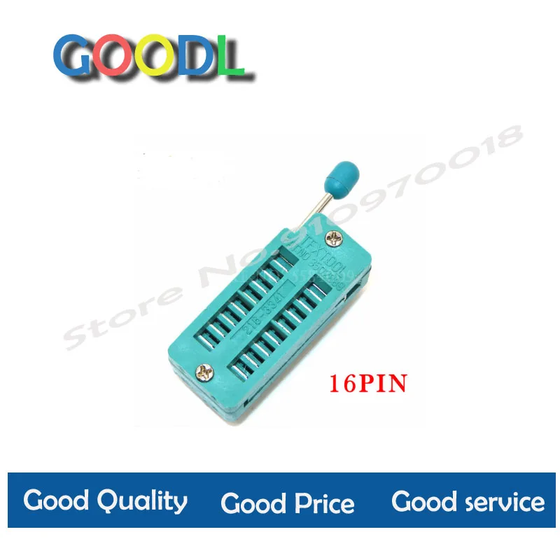 1pcs/lot 14 16 18 20 24 28 32 40 P Pin 2.54 MM Green DIP Universal ZIF IC Socket Test Solder Type IC lock seat zif socket