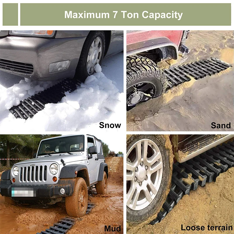 100cm Niversal 7T Vehicle Recovery Traction Tracks Sand Mud Snow Track Tire Ladder For Off Road 4x4 Auto Accessories ﻿