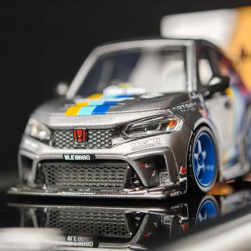 ERAQ & aLL iiN Fanatic 1/64 FL5  Evo9 R32 Egg Car Rocket Rabbit Resin Car Model Car Toy Collection Model Christmas Gift