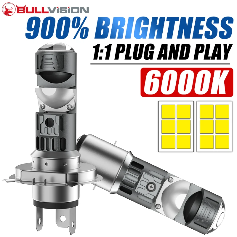 

1X H4 LED Dual Color Motorcycle Headlight Bulb Hi Lo Beam For Yamaha Kawasaki Suzuki P15D Ba20d LED Motor signal light Accessory