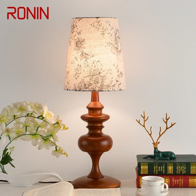 RONIN Contemporary Table Lamp Retro Creativity Living Room Study Villa Hotel Bedroom LED Bedside Desk Light