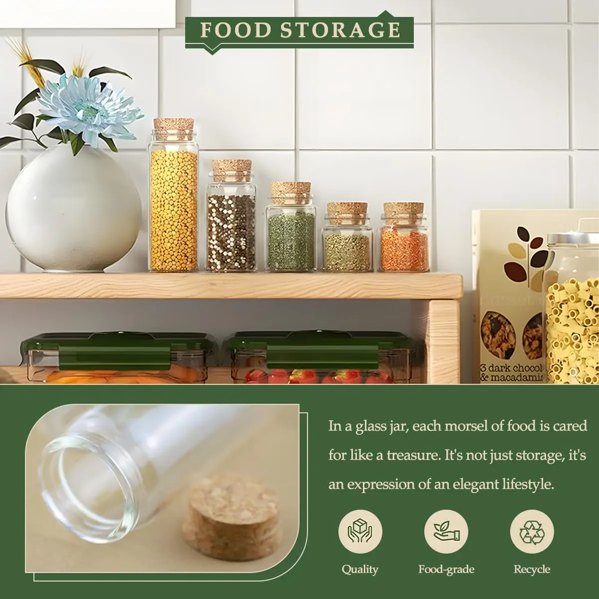 10Pcs 10ML Glass Bottles with Cork,Small Glass Vials,Mini Storage Bottle,Transparent Wishing Bottles,DIY Container Wedding Decor