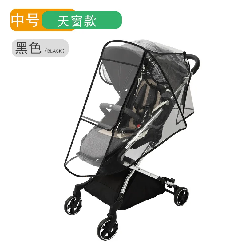 Baby Carriage Rain Cover Baby Stroller Rain Cover Windshield Perambulator Rain Cover Overclothes Transparent and Universal