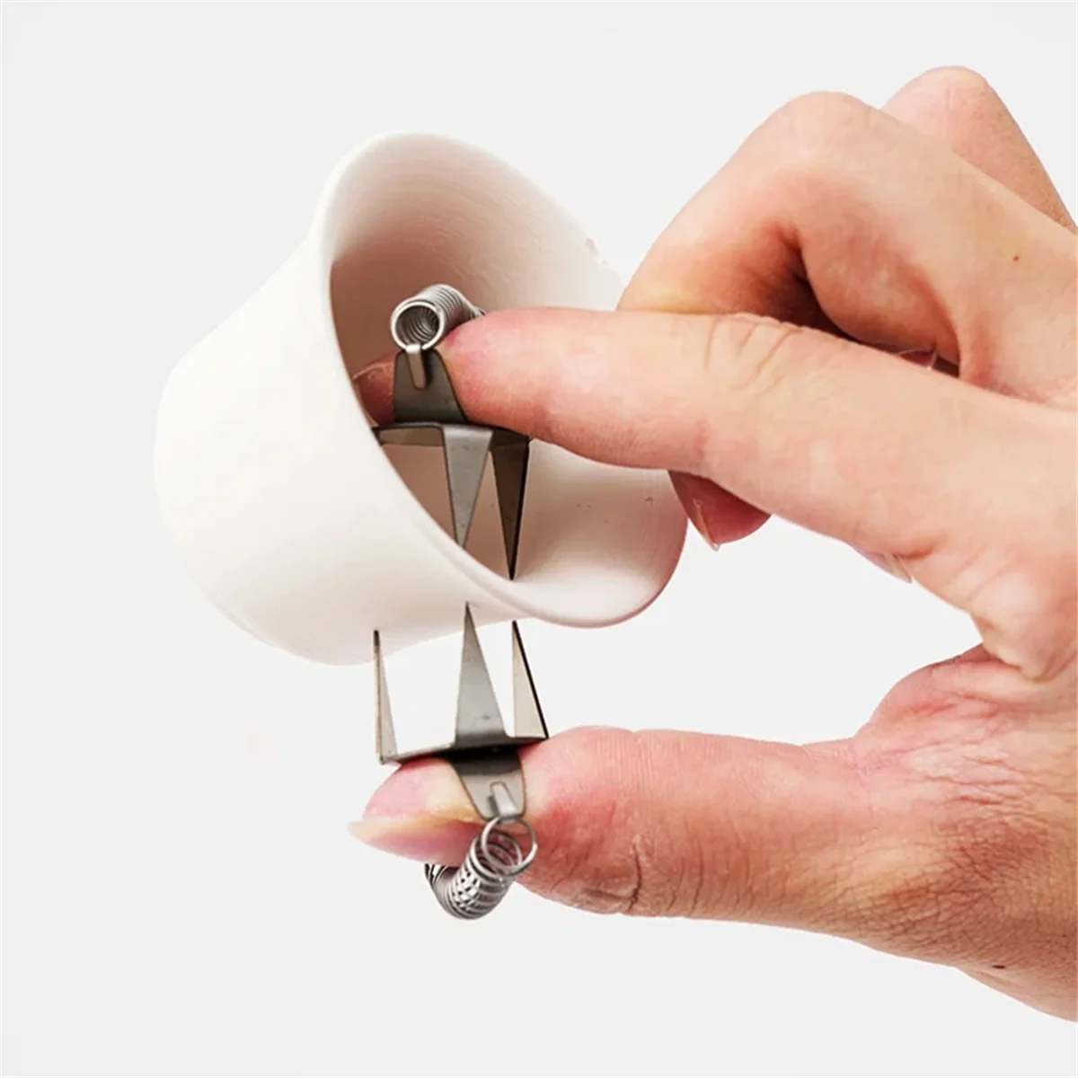 أدوات الفخار الصقيل الإصبع تراجع الصقيل كليب الفولاذ المقاوم للصدأ الصقيل كليب DIY بها بنفسك فنجان شاي السيراميك التلوين والتزجيج أداة