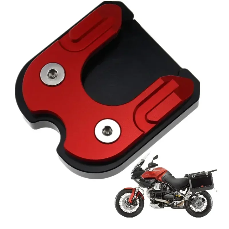 For MOTO GUZZI 1200 STELVIO 8V STD / NTX 2008-2016 Motorbike Accessories Kickstand Sidestand Stand Extension Enlarger Pad -3