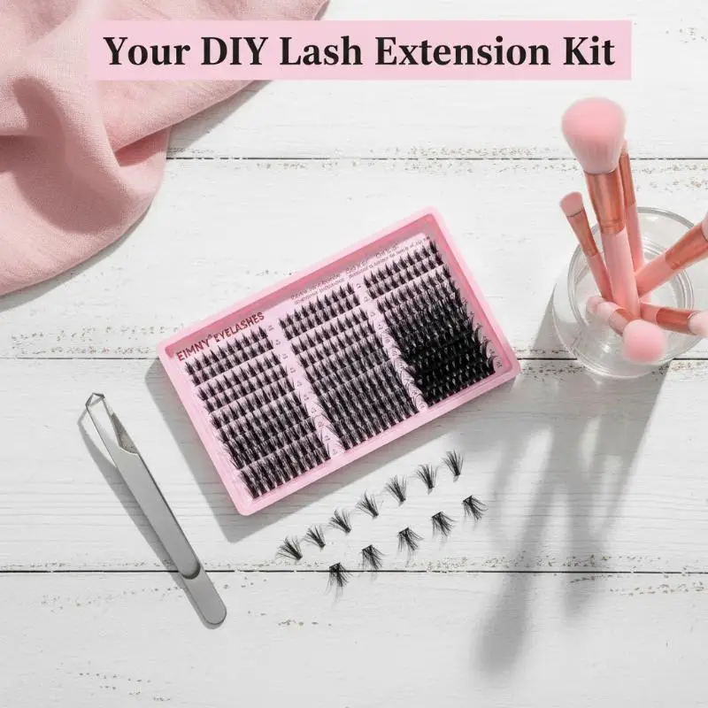 

Lightweight D Curl Eyelash Clusters DIY Extensions Comfortable for All Day Wear