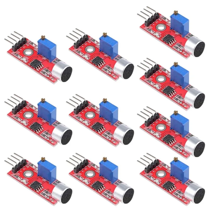 5/10Pcs Microphone Sound Sensor KY-037 Voice Detection Module Voice Sound Detection Sensor Module for Voice-Activated Switch