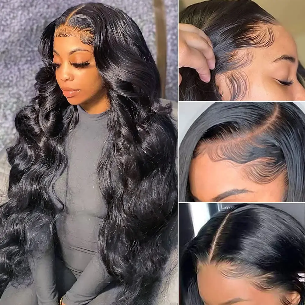 

Yapterii 28 30 Inch 13x4 Lace Front Wig Human Hair Pre Plucked with Baby Hair 180 Density Body Wave Lace Frontal Wigs Human Hair