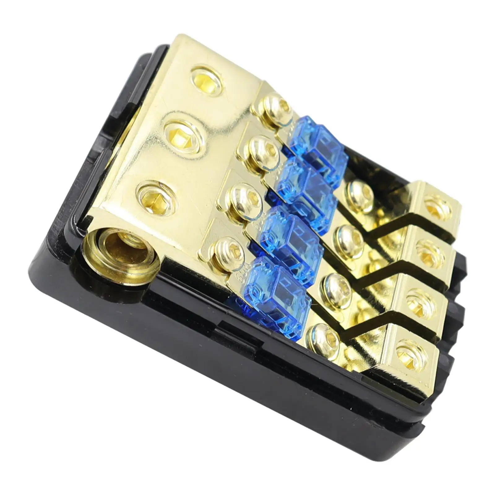 4 Way Fuse Holder 12V Fuse Distribution Block for Car Stereo Amplifier