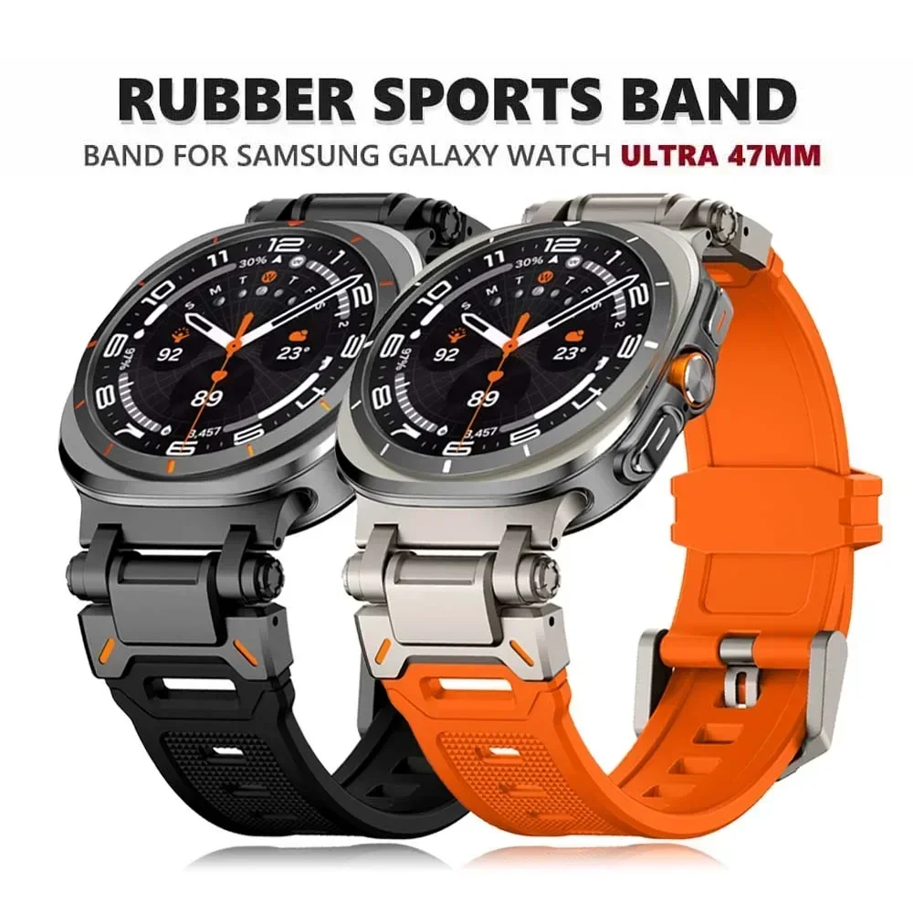 Sports TPU Rubber Strap For Samsung Galaxy Ultra 47mm Soft Silicone Band For SAMSUNG GALAXY 7 ULTRA 47MM No Gaps Bracelet Correa