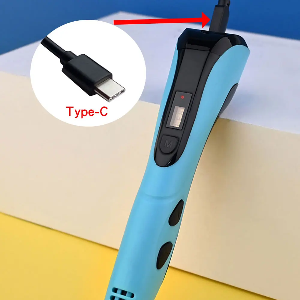 New Children's 3D Printing Pen With LCD Display Power Adapter Storage Box PLA Filament Christmas Birthday Gift for Boys Girls