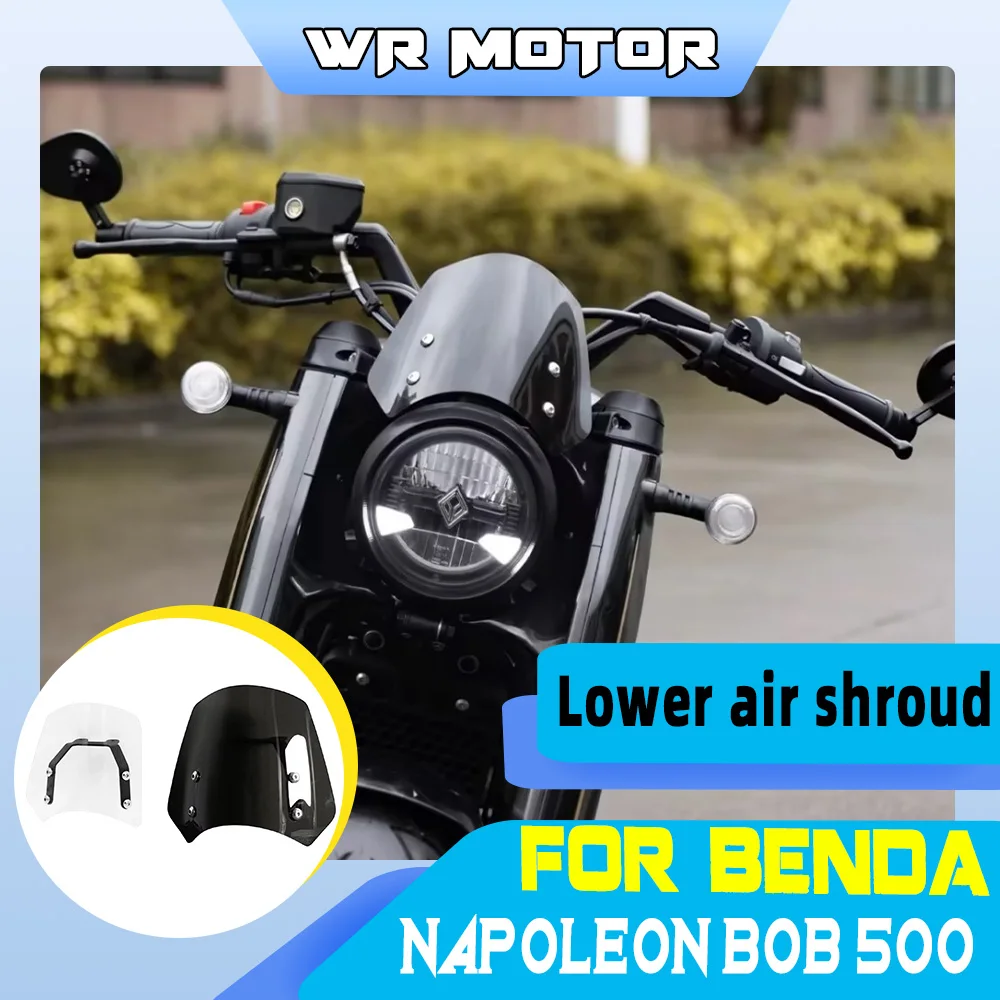 Motorbike Clear Mini Front Wind Deflector Headlight Fairing Decor Cover Mod Accessories Fit BENDA Napoleon Bob 500