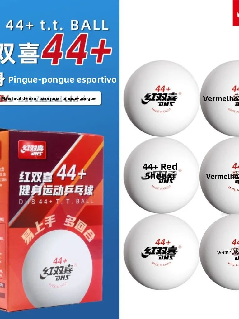 レッドダブルハピネス44プラスフィットネス卓球ボール大型縫製屋外用ボールスポーツとエンターテイメント用