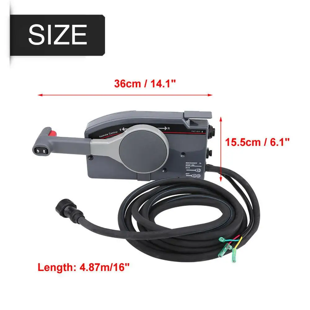 10Pin Boat Outboard Remote Control Box With Cable Push Throttle