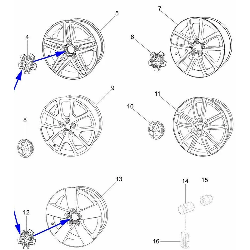 4 قطع 60 ملم شعار السيارة، غطاء محور العجلة المركزي، غطاء شارة مزخرف، فضي 92082400 لجنرال موتورز هولدن VX SS VT #6