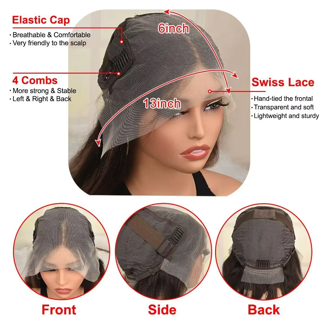 براون الجذر الرماد شعر مستعار أشقر شعر الإنسان 13x6 الدانتيل الشفاف الجبهة الباروكات شعر الإنسان 180 الكثافة قبل قطعها للنساء #6
