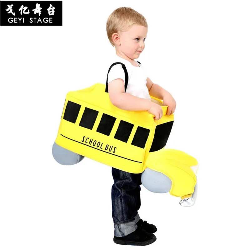 

new Costume Adult Kids yellow school bus baby party role cosplay Costumes For Men Women Cartoon Suit Clothing