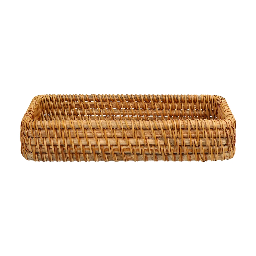 

Rattan Woven Food Basket Kitchen Storage Container For Fruits Snacks Home Use Lightweight Household Dessert Basket
